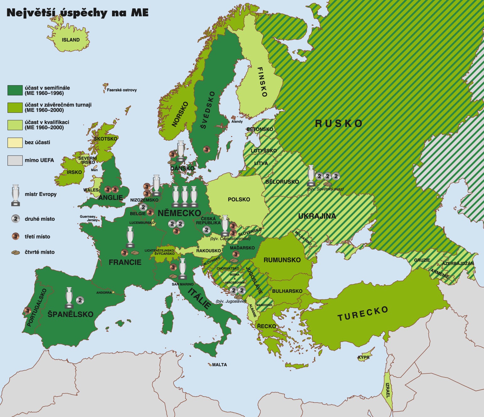 Cel mapa Mistrovstv Evropy